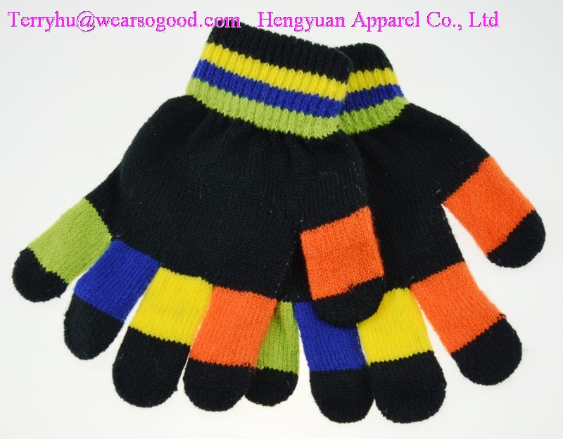 knitted gloves