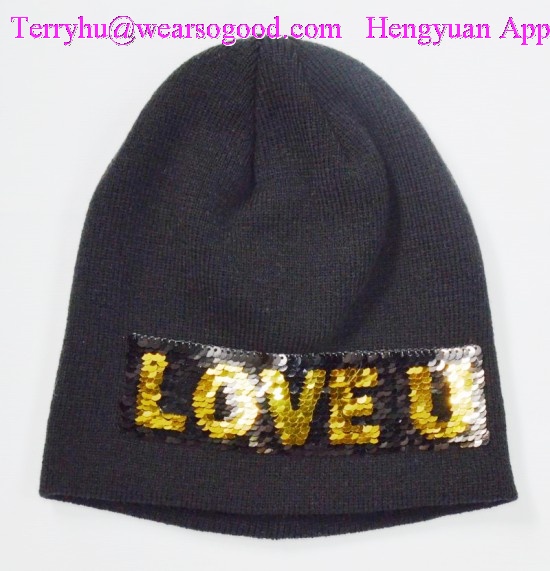 Knitted Hats With Sequins