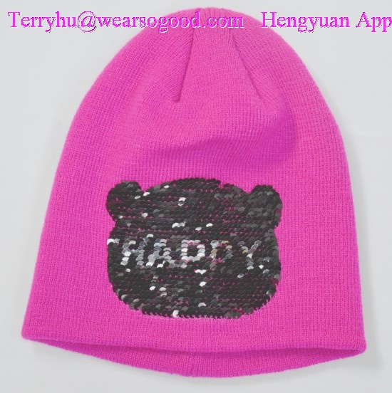 Knitted Hats With Sequins