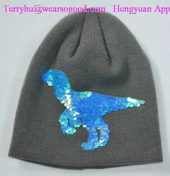 Knitted Hats With Sequins