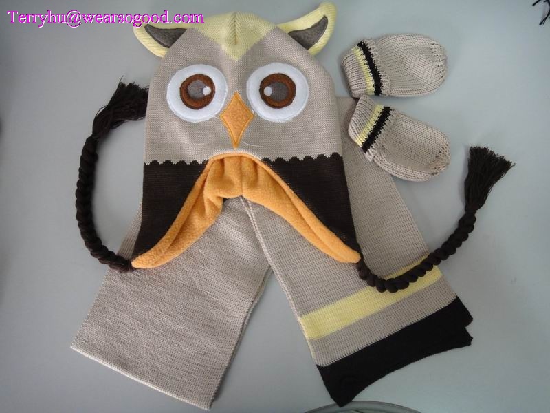 knitted hats scarf gloves