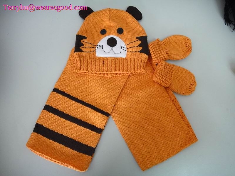 knitted hats scarf gloves