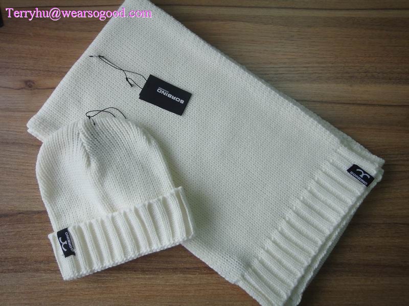 knitted hats gloves scarf