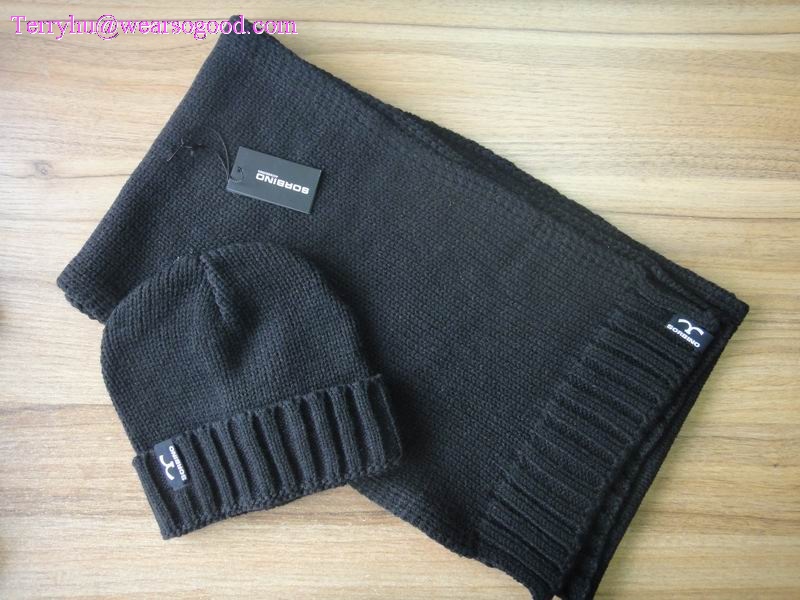 knitted hats gloves scarf