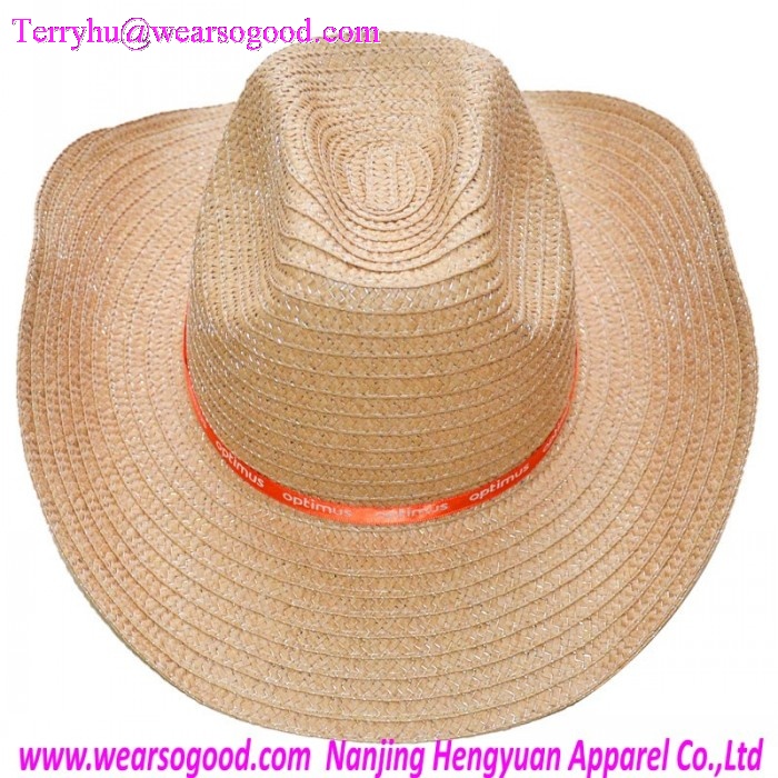 Paper Straw Cowboy Shape Hat